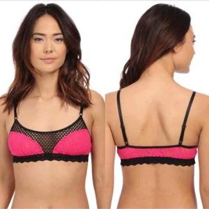 NEW Hanky Panky Pink & Black  Attitude Bralette Size S